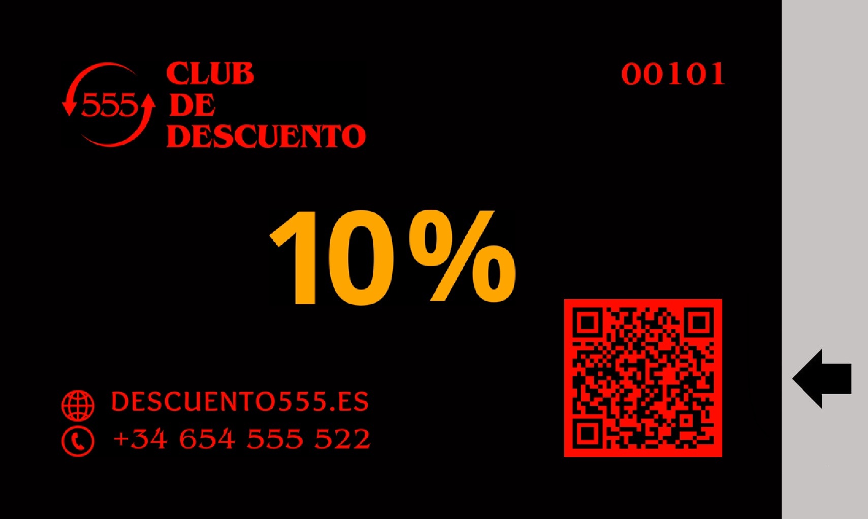 Card arrow QR